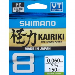 Shimano Kairiki 8 0,060mm 150m 5,3kg Mantis Green